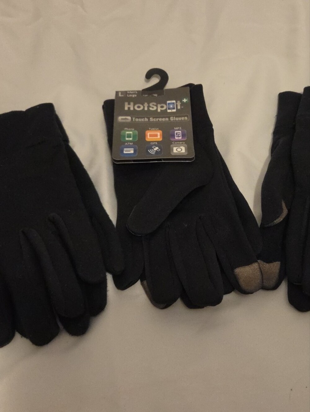 Black Touchscreen Winter Gloves - Pack of 3